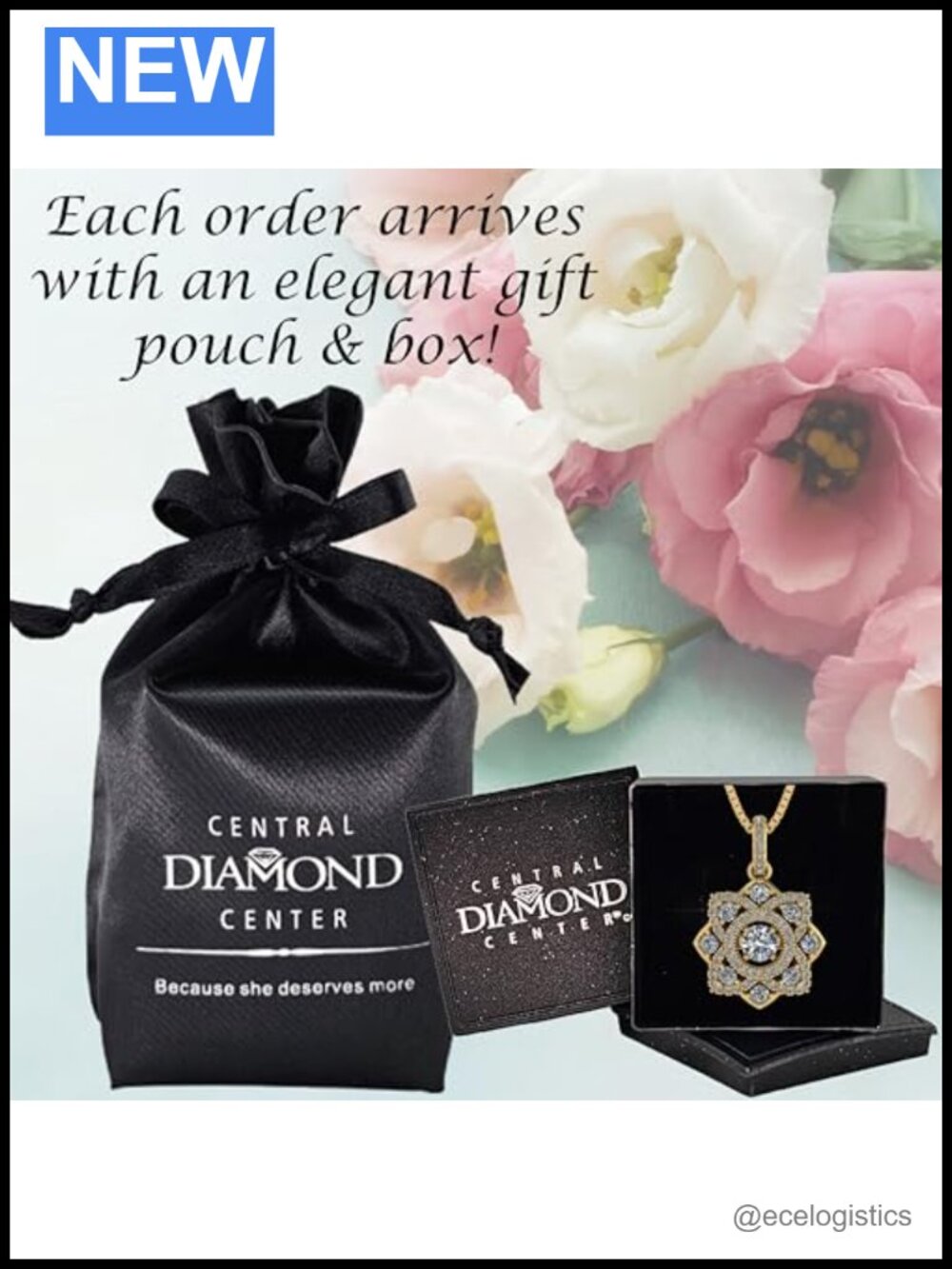 Sterling Silver Yellow Gold Plated Dancing CZ Pendant Necklace Adjustable - Picture 5 of 6